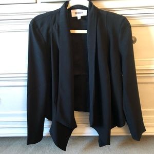 Black draped front blazer